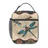 Colorful Mandala Dragonfly Insulated Lunch Bag for Women Children Portable Food Boxes Thermal Lunch Box Tote