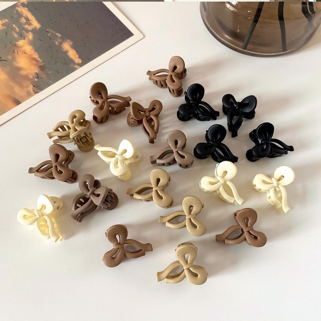 10Pcs/set Small Flower Hair Claw Clips for Women Girls Matte Rectange Jaw Clips Semicircle Barrettes for Thin Hair