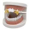 2Pcs/Set Double Glossy Tooth Caps Gold Silver Color Fangs Dental Grills  for Women Men