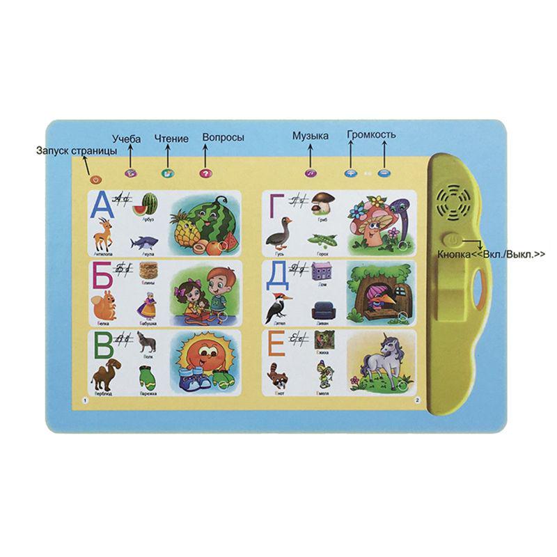 Teaching Electronic Sound Book Educational Book Pronunciation Learning Toy Kid Russian Language Reading Machine