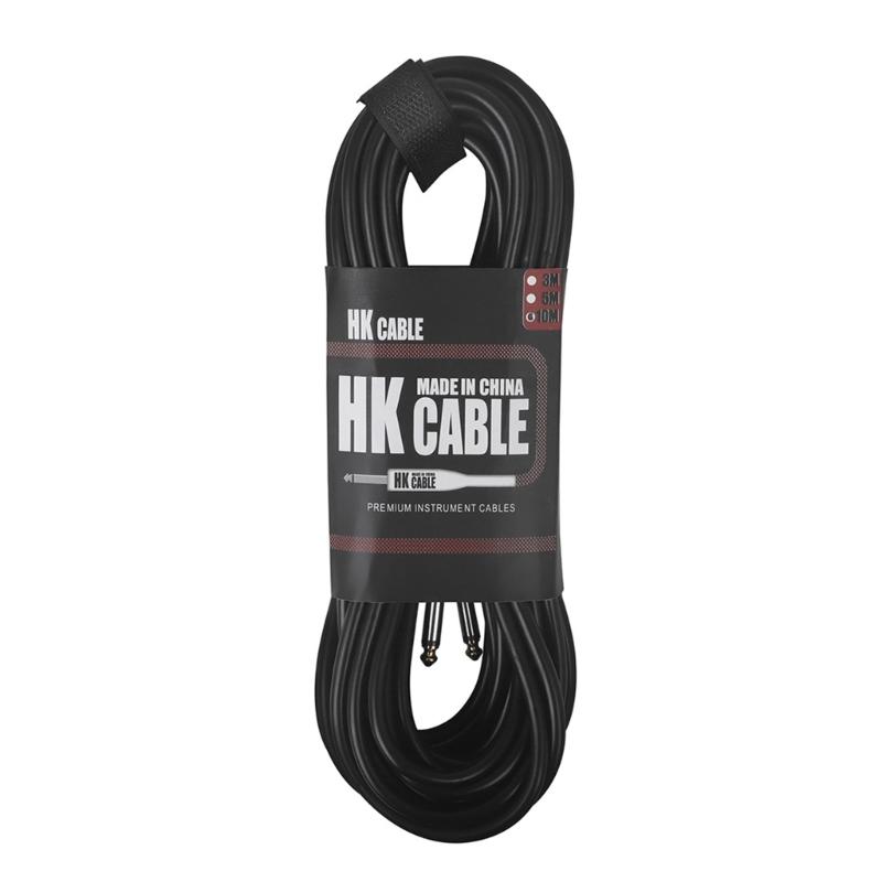 Guitar Connecting Cable Straight 6.35mm Male Jack Stereo Audios Interconnect Cord for Electric Guitar, Bass, Mandolin
