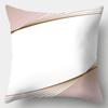 45x45 Simple Abstract Pink Line Leaf Printed Polyester Cushion Cover for Home Living Room Sofa Chair Decorative Pillowcase