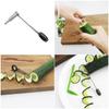 Space Efficient Stainless Steels Spirals Slicer For Vegetables Carrots Cucumbers Cutter with Rotating Handle Design