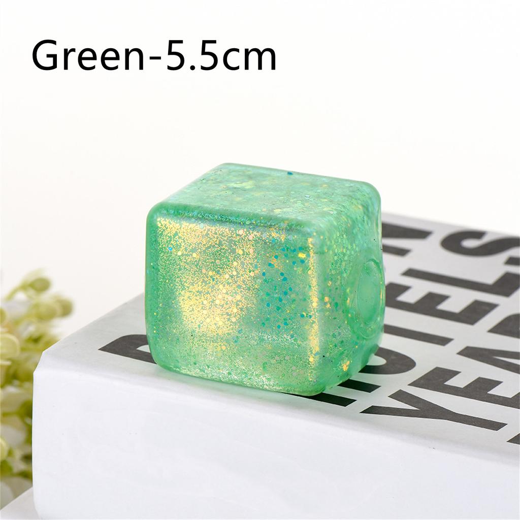Slow Rise Glitter Stress Cube Stress Balls Malt Sugar Stress Balls for Adults & Kids ADHD Fidget Toys Anxiety Squishy Toys