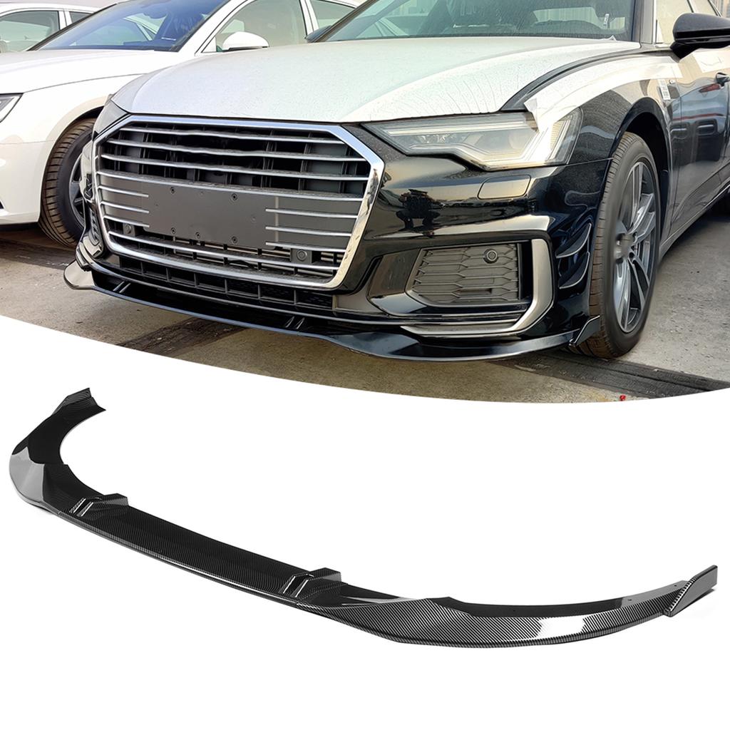 Front Bumper Lip Chin Spoiler Diffusers Shovels Protector Fits for A6 S6 C8 19 21Carbon Pattern