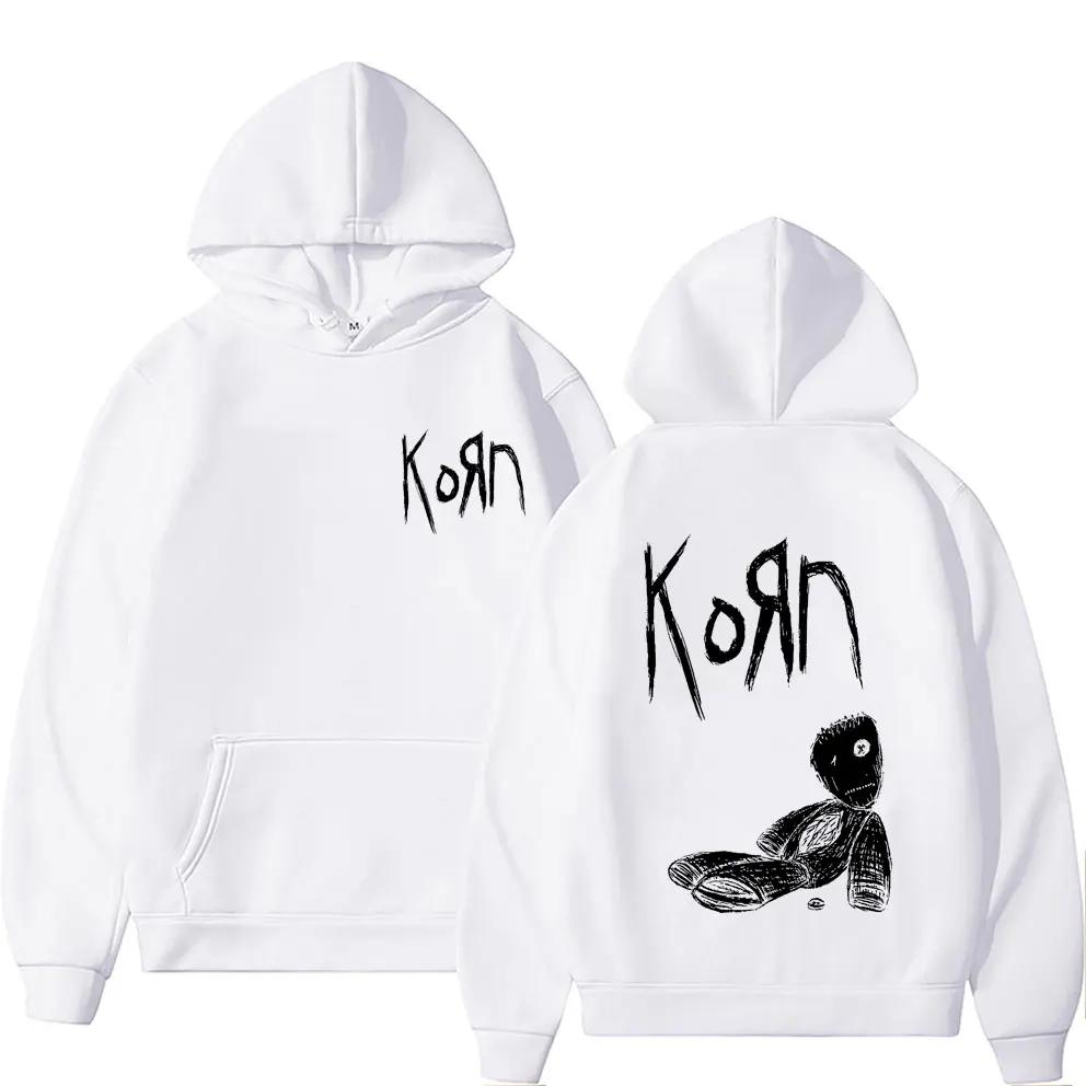 Sudadera con capucha con estampado gráfico de la banda de Rock Korn para hombre y mujer, Sudadera con capucha con música altern