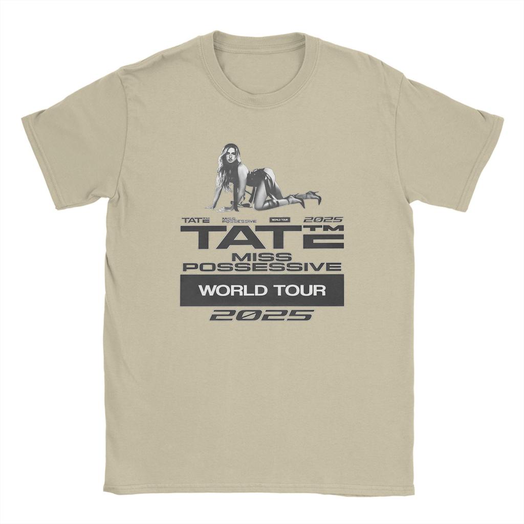 Vtipné pánské tričko Funny Tate McRae Miss Possessive Tour 2025 s kulatým výstřihem, 100% bavlna, tričko s krátkým rukávem, 6XL, oblečení