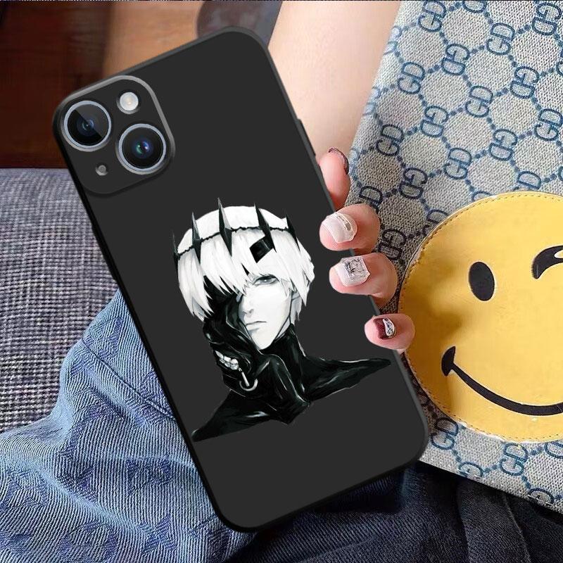Japanisches Anime Tokyo Ghoul Japan Hülle für iPhone XR XS X 7 8 6S 13 Mini SE 14 Plus 12 11 Pro Max Stoßfeste TPU Weiche Hüllen