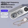 Jewelry Cleaning Machine Steam Low Noise 3-minute Timed Cleaner Operation 360 Degree Ultrasonic Glasses Travel-friendly