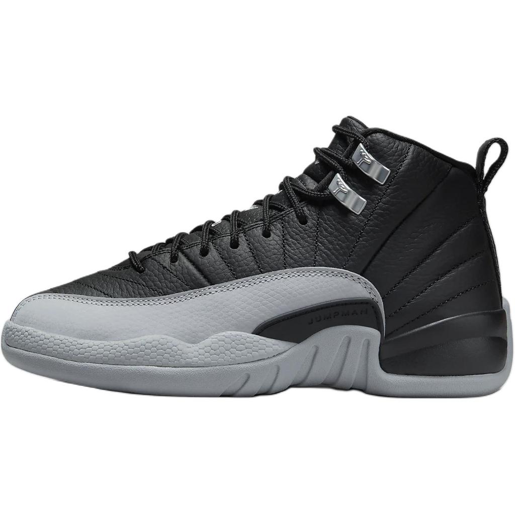 Air Jordan 12 Retro GS Barons Dětské tenisky Černá Vlčí šedá Bílá 153265-010