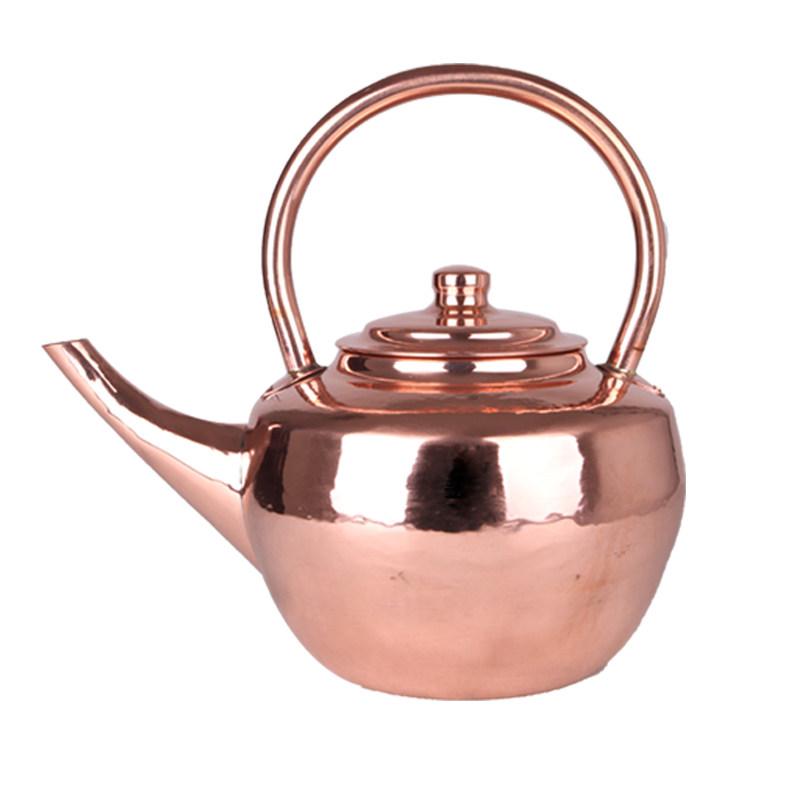 Handcrafted thickened pure copper kettle soup hot pot restaurants copper kettle tea pot brewing gas stove milk coffee kettle 3L