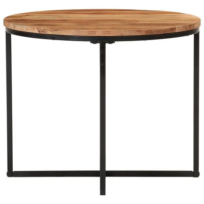 Coffee Table 55 X 55 X 45 Cm Solid Acacia Wood and Iron