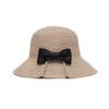 Women Summer Folding Wide Large Brim Shape Beach Sunscreen Cap Cute Big Bow Solid Straw Outdoor Hats Sun Hat