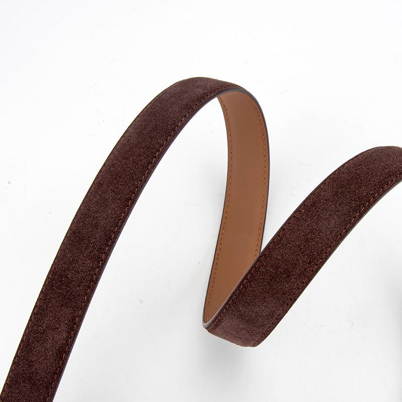 New Genuine Leather Women's Belt High-end Versatile Alloy Pin Buckle Ins Style Decorative Trousers Belt for Women