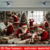 1Pcs Christmas Scene Depicting Decoration Background Winter Backdrop Decorations For Photo Studio Photo Booth Christams Party