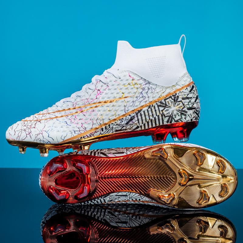 

Футбольные бутсы с высоким верхом Новые мальчики-ученики, длинные ногти, сломанные ногти, позолоченные подошвы, тренировочные бутсы для соревнований 33