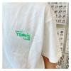 Tennis Niche American vintage Sports Style Tennis Ghost Pure Cotton Casual Loose Fitness Short sleeve T-shirt Women