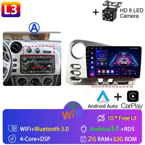 Dla PONTIAC Vibe 2003 - 2004 dla TOYOTA Matrix 2003 - 2008 System Android QLED IPS Ekran Dotykowy GPS Navi Radio Samochodowe Odtwarzacz Multimedialny