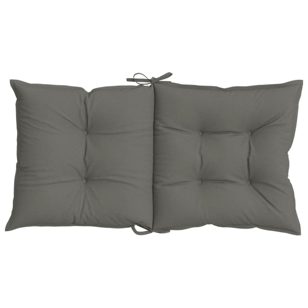 Low Back Chair Cushions 6 Pcs. Dark Grey 100x50x7 Cm Fabric