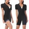 Women's High-Neck Sauna Bodysuit for Yoga and Fitness