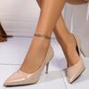 Women  Pointed Toe Pumps Patent Leather Dress High Heels Boat Shoes Wedding  Zapatos Mujer 2025