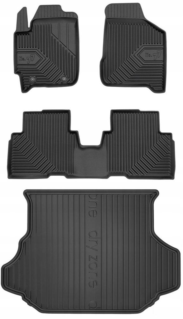 Set 77 Floor Mats And Mat Kia Carens 2 2002-2006 5 Seats