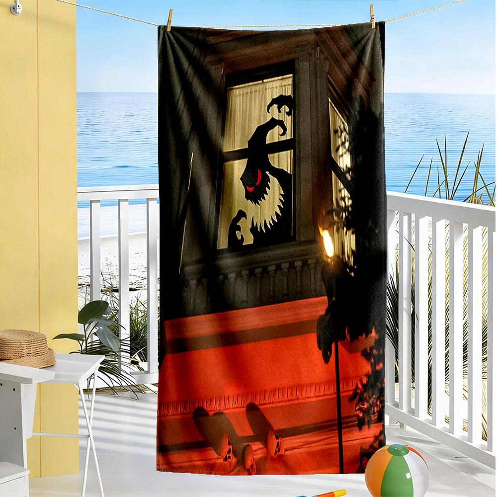Christmas Nightmare Beach Towel Quick-Dry Soft Microfiber Comfortable Lightweight Perfect for Traveling Yoga Camping and Swimming