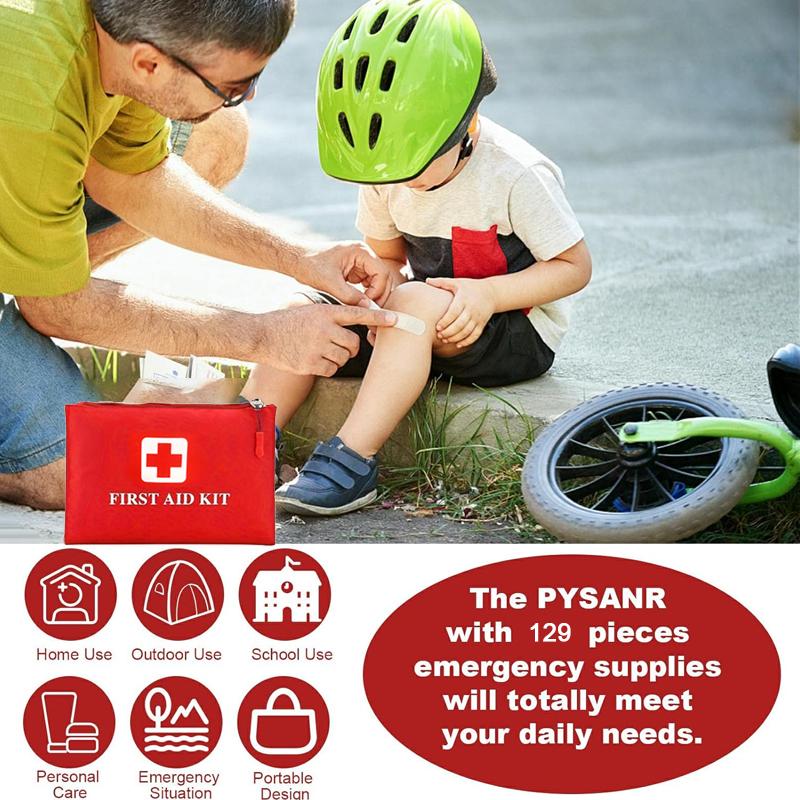 127 pieces first aid kit, multi-purpose emergency medical supplies, suitable for emergencies, home, camping, travel, outdoor