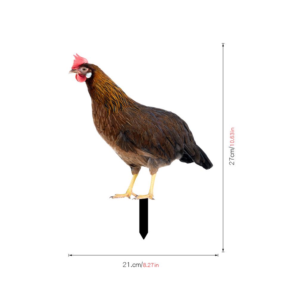 YKLU069-256 3D Rooster, Hen, Duck & Pig Outdoor Garden Decoration Plug