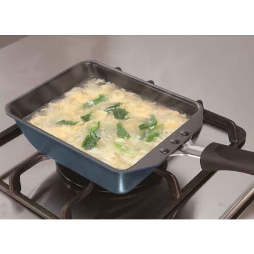 Thermos Deep Egg Frying Frying Pan 15 X 18.5cm For Gas Fire Only Durable Coat Lightweight Model Navy KFD-015DE NVY