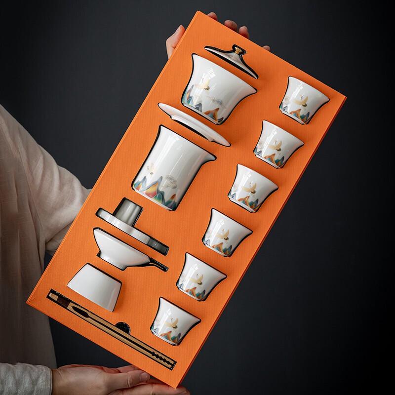 Zhi Zhe Jue Qi Chinese Guanshan Crane 12-Piece Tea Set