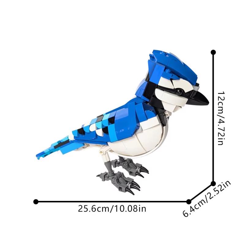 Non-Toxic Creative Bird Building Blocks Set Colorful Parrot Flower Display Diy Assembly Model Toy For Kids And Adults Home Decoration