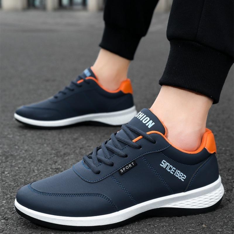 Men Leather Casual Shoes Lace Up Vulcanized Shoes Outdoor Tennis Training Shoes High Quality Men Sneakers Big Size48 Tenis 2025