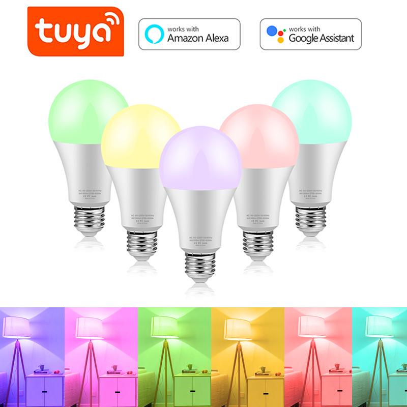 Kablosuz WiFi LED Lamba Akıllı Ampul RGB E27 LED Işık Tuya /Homekit Smart Life Google Home Alexa Sesli Kontrol Işıklar Ev İçin Aydınlatma