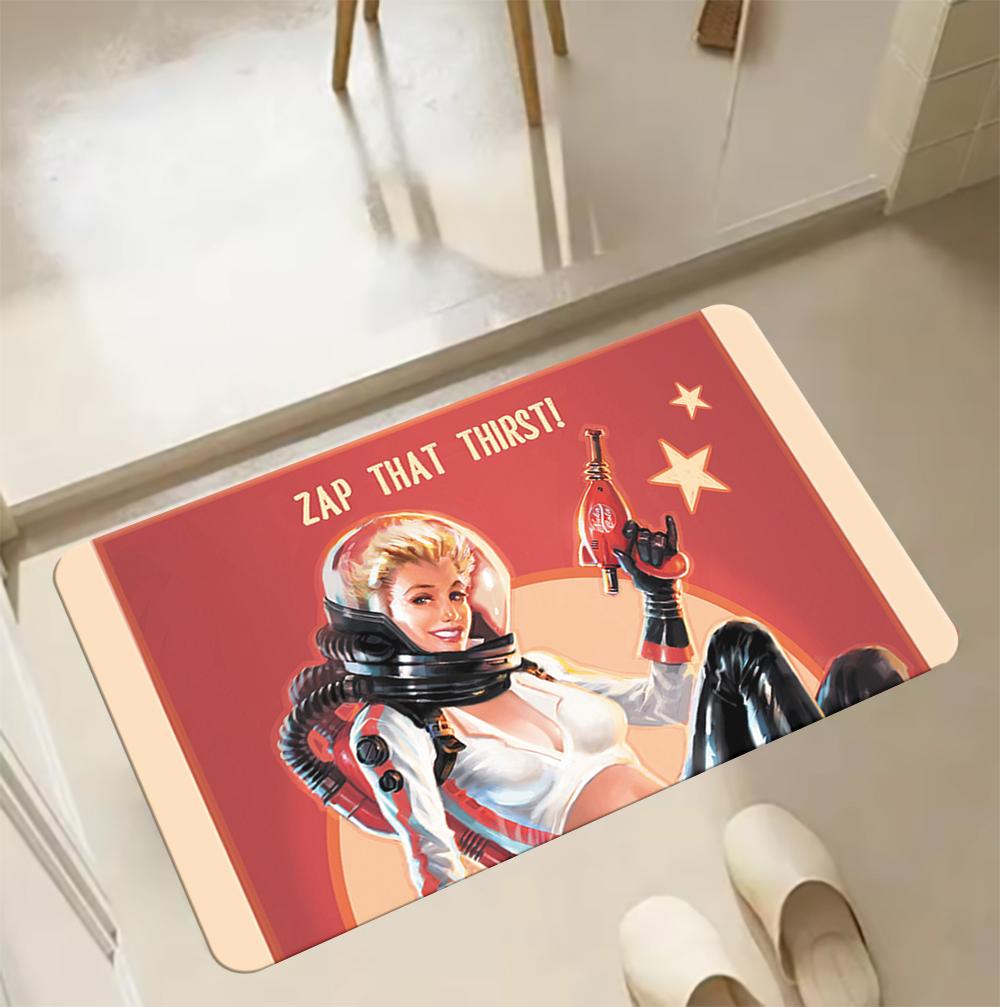 Fallouts 3 4 Game Poster Doormat Bedroom Decorative Rug for Living Room Kitchen Floor Mat Bathroom Anti-slip Mat