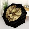 Golden Hour Wings: Timeless Elegance StickerUmbrella, Portable 3-Fold Umbrella for Men & Women,Christmas Gift ES106