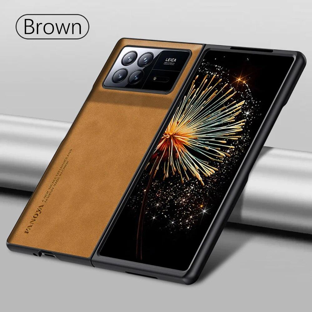 

Чехол из овчины для Xiaomi Mix Fold 3 5G, мягкий противоударный чехол из ТПУ, чехол-бампер Xiami Mixfold3 Mi Fold3 5G 2023 Mix Fold 3 коричневый