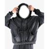 Vintage Streetwear Hoodie Pants Set Womens Washed Cotton Blend Gothic Patchwork Casual Two-Piece Outfit