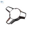 For Porsche Macan Cayenne Panamera 718 911 918 ABS Carbon Fiber Texture Interior Steering Wheel Cover Trim Moldings
