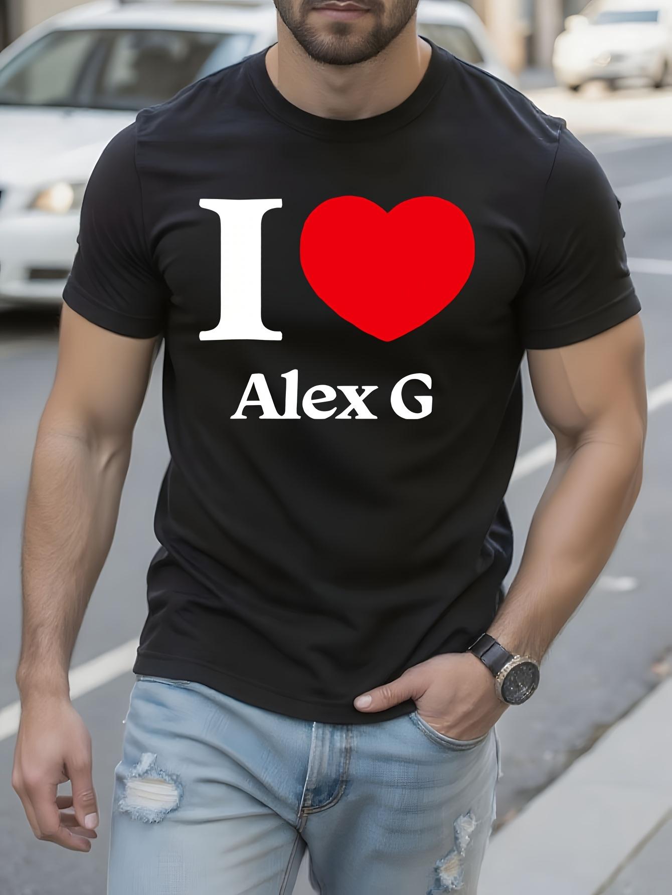 Love Alex G Graphic Tshirt Graphic Tshirt - Black with Re... S