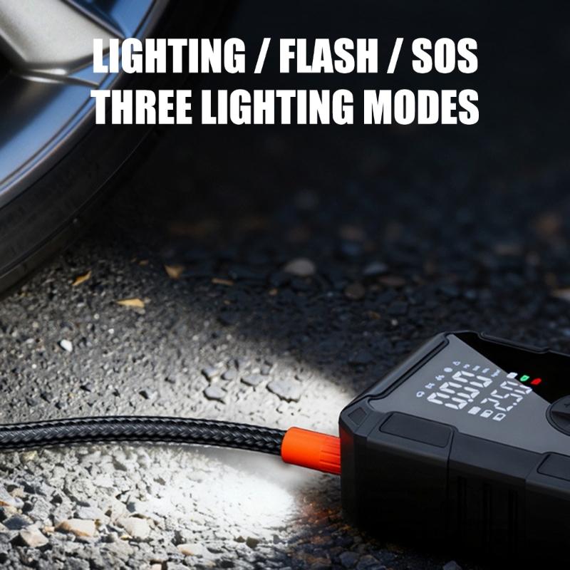 Powerful Portable Air Compressor Pump Digital Tire Inflator For Car Tires Bikes Balls With LCD Display And Type C Charging