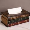 Wood Tissue Box Holder Retro American Styles Home Decoration Kitchen Countertop Organizers