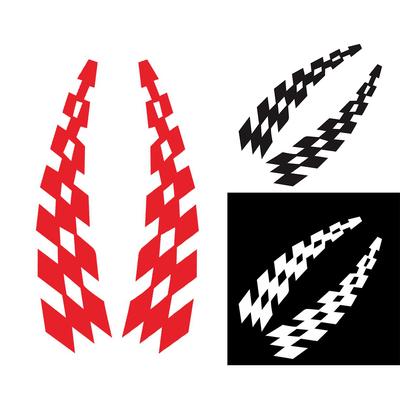 Car Stickers Universal Vinyls Car Racing Flag Stickers