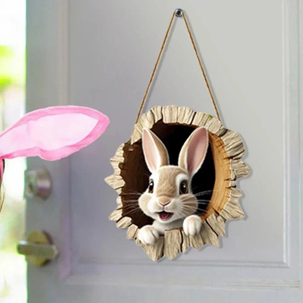 Acrylic Pendant Bunny Decoration Lightweight Acrylic Materials Multi-functional Decorations Adorable Car Pendant Accessory