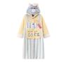 Damen Plüsch-Pyjama mit Cartoon-Rattenkönig - Mit Kapuze aus Korallenfleece, Nachtwäsche für Herbst und Winter.