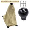 Für Kia Sportage 2005-2010 Schwarz Beige Leder Schaltknauf Schalthebel Schalthebel Stock Manschette Manschette Abdeckung Auto Styling Zubehör