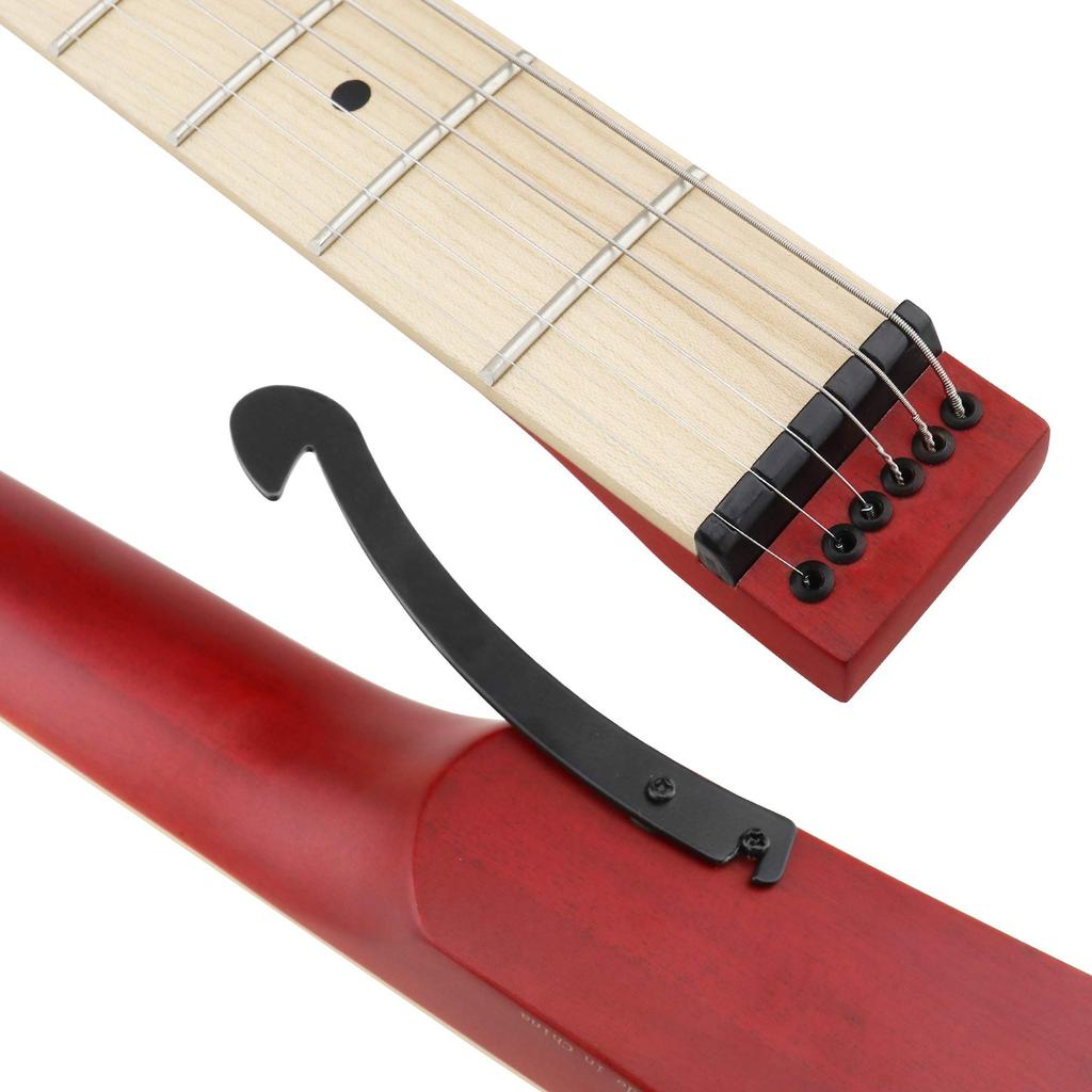 Anygig Portable Travel Electric Guitar, 82cm, 1.6kg, Brown, Sapele 25.5 Full-Scale, Right-Handed, with Gig Bag