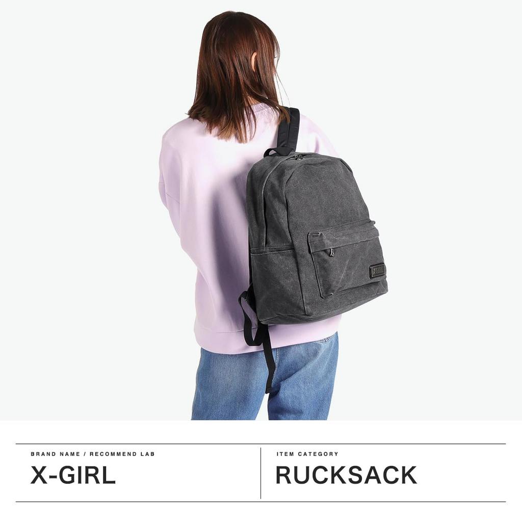 [X-girl] Canvas Daypack CANVAS DAYPACK 105244053010 BLACK ONE SIZE