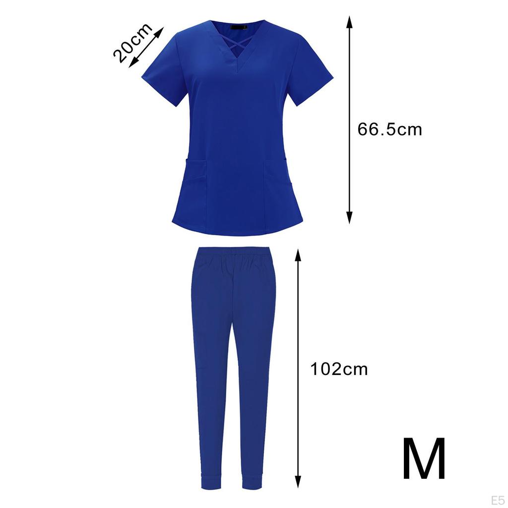 Elastic Waist Scrub Set for and Jogging, Featuring Soft Breathable Design Medical