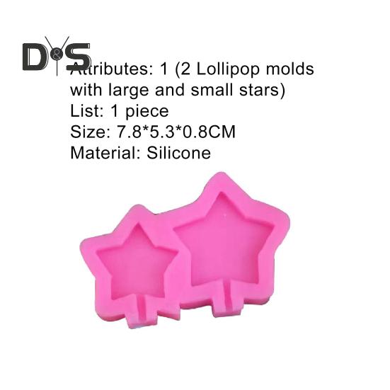 Žáruvzdorná forma na čokoládu Snadné čištění Silikonová forma na lízátko ve tvaru hvězdy